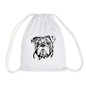 BULLDOG ANGLAIS chien canin Wilsigns - Sac de sport léger - blanc - Devant