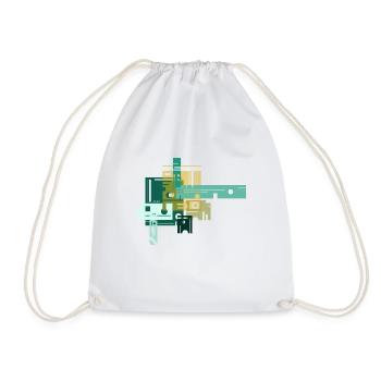 carte à puce abstrait - Sac de sport léger - blanc - Devant