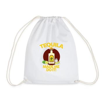 TEQUILA lets me do it. gift - Drawstring Bag - white - Front