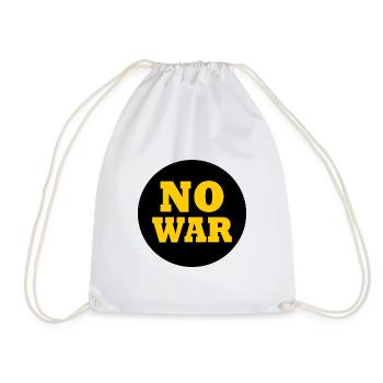 No war - Drawstring Bag - white - Front