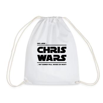 CHRIS WARS AUF KEINEN FALL SICHER EH NICHT - Turnbeutel - Weiß - Vorne