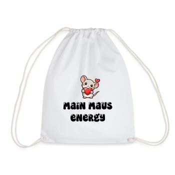 Main Maus Energy - Turnbeutel - Weiß - Vorne