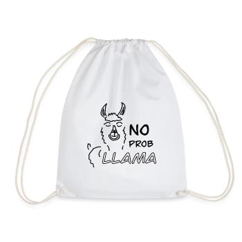 No Prob LLAMA - Turnbeutel - Weiß - Vorne