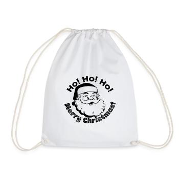 Santa Claus Merry Christmas - Drawstring Bag - white - Front