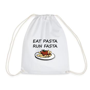 Pasta noodles Funny sayings - Drawstring Bag - white - Front