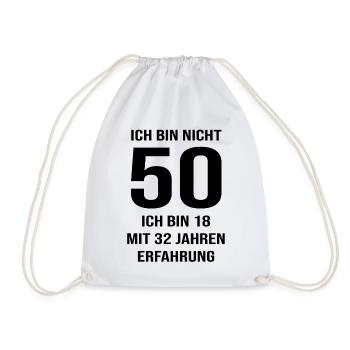 Cadeau d'anniversaire 50 - Sac de sport léger - blanc - Devant