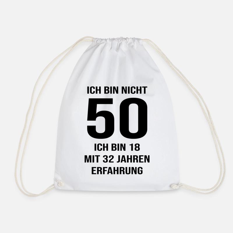 50. Geburtstag Geschenk - Turnbeutel - Weiß