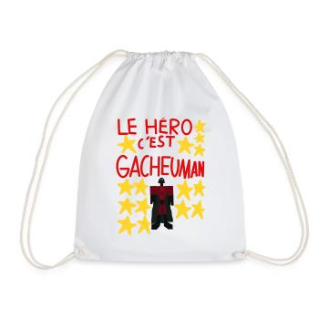 Le héro c’est Gacheuman Gacheuman - Sac de sport léger - blanc - Devant