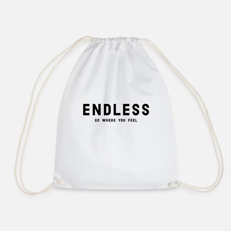 ENDLESS Go where you feel - Drawstring Bag - white