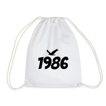 1986 Né Eagle Rétro Vintage Anniversaire Vintage - Sac de sport léger - blanc - Devant