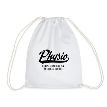 Physio - Superhero - Drawstring Bag - white - Front