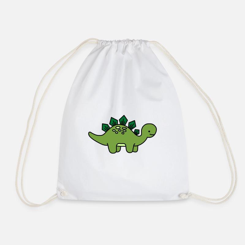 Dino Kind Stegosaurus - Turnbeutel - Weiß