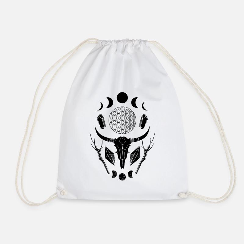 Shamanic - Drawstring Bag - white