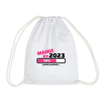 annonce grossesse mamie en 2023 veuillez patienter - Sac de sport léger - blanc - Devant