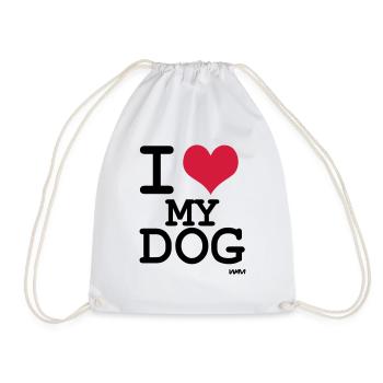 j'aime mon chien by wam - Sac de sport léger - blanc - Devant