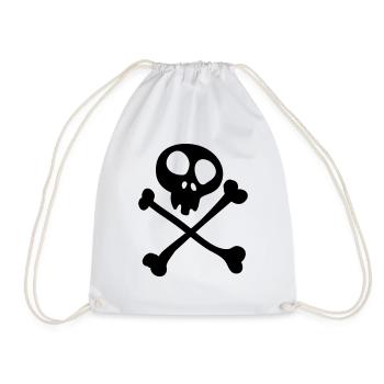 Pirat (Totenkopf) - Turnbeutel - Weiß - Vorne