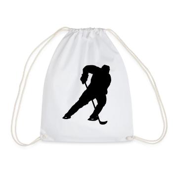 Ice Hockey Player - Drawstring Bag - white - Front