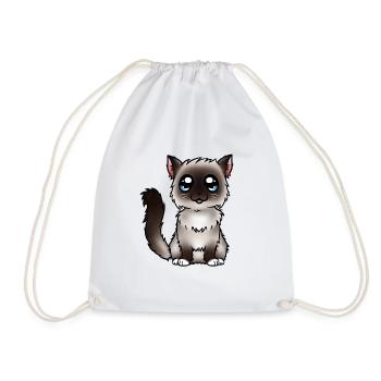 Birman - Seal Point - Sac de sport léger - blanc - Devant