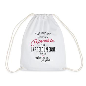 princesse et Guadeloupéen - Sac de sport léger - blanc - Devant