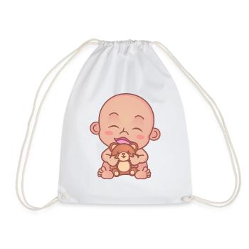 Baby Teddy - Turnbeutel - Weiß - Vorne