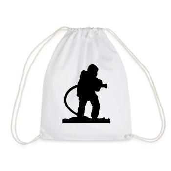 Un Pompiers à la lance - Sac de sport léger - blanc - Devant