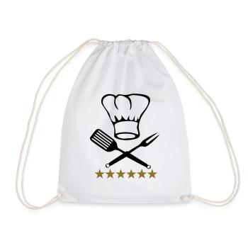 cook - Drawstring Bag - white - Front