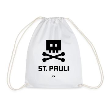 A-207 St. Pauli Totenkopf - Turnbeutel - Weiß - Vorne