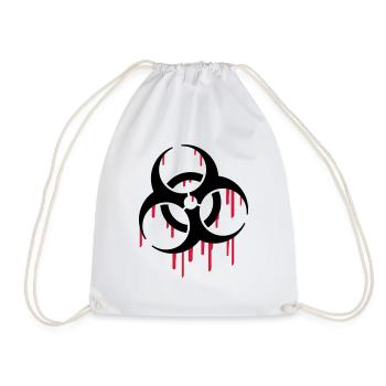 Biohazard Blood - Drawstring Bag - white - Front