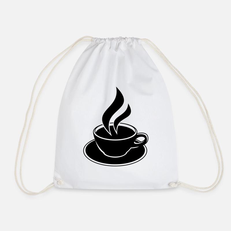 Coffee Cup Design - Turnbeutel - Weiß