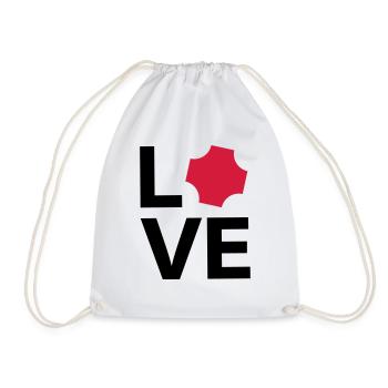 Love - Räppli - Turnbeutel - Weiß - Vorne