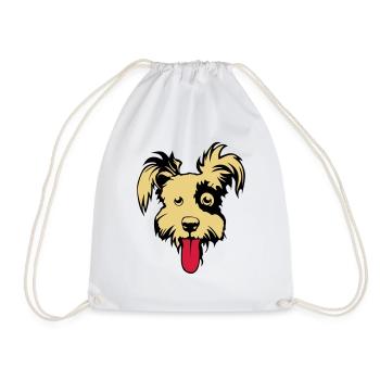 chien caniche dessin 202 - Sac de sport léger - blanc - Devant