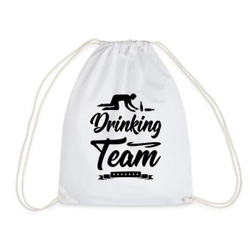 drinking team design - Turnbeutel - Weiß - Vorne