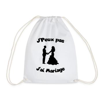 je peux pas j' ai mariage - Sac de sport léger - blanc - Devant