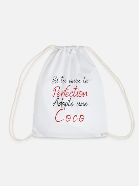 Si tu veux la perfection adopte une COCO - Sac de sport léger - blanc