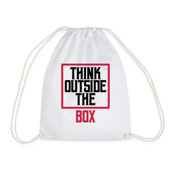 Logo Think outside - Drawstring Bag - white - Front