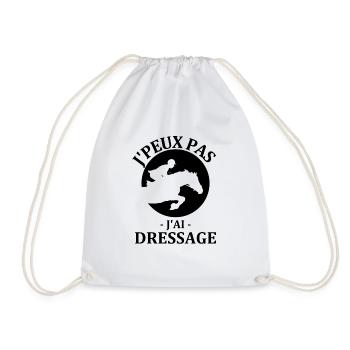 dressage cheval 2 - Sac de sport léger - blanc - Devant