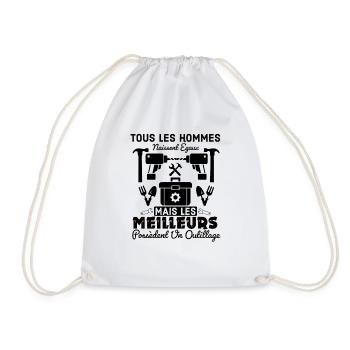Les meilleurs hommes possèdent un outillage - Sac de sport léger - blanc - Devant