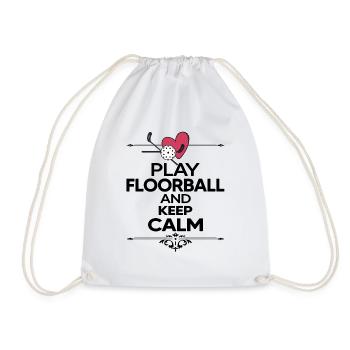floorball floorball - Drawstring Bag - white - Front