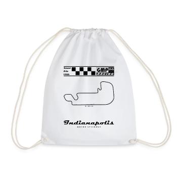 Indianapolis Racing Grand Prix Print Design - Drawstring Bag - white - Front