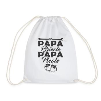 Papa bricole Papa Picole 1 - Sac de sport léger - blanc - Devant