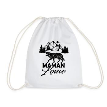 Maman louve 3 - Sac de sport léger - blanc - Devant