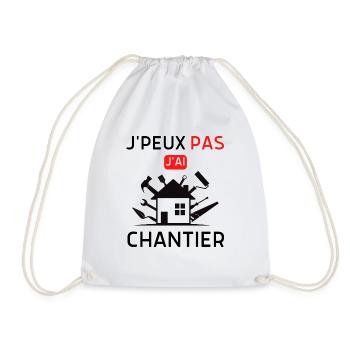 J'ai chantier 1 - Sac de sport léger - blanc - Devant