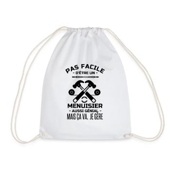 Pas facile d être un Menuisier aussi génial 2 - Sac de sport léger - blanc - Devant