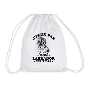 Mon labrador veut pas - Sac de sport léger - blanc - Devant