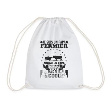 papa fermier comme un papa normal mais plus cool 2 - Sac de sport léger - blanc - Devant