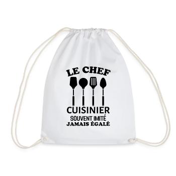 Chef cuisinier 2 - Sac de sport léger - blanc - Devant