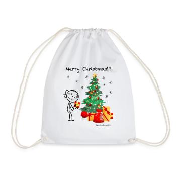 Merry Christmas Design - Turnbeutel - Weiß - Vorne