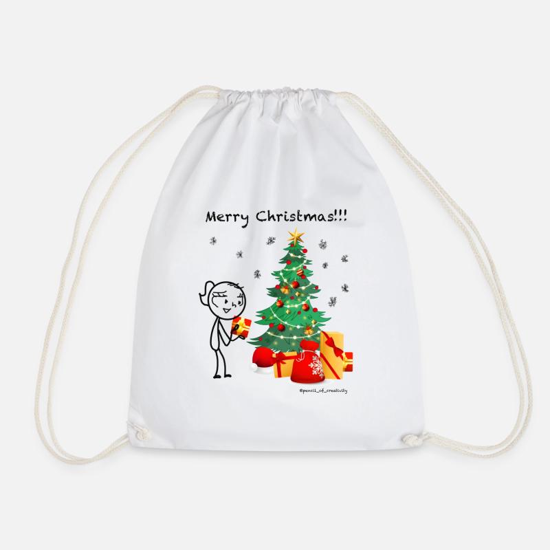 Merry Christmas Design - Turnbeutel - Weiß