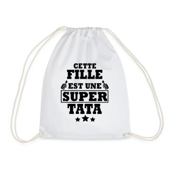 cette fille est une super tata / cadeau tata - Sac de sport léger - blanc - Devant