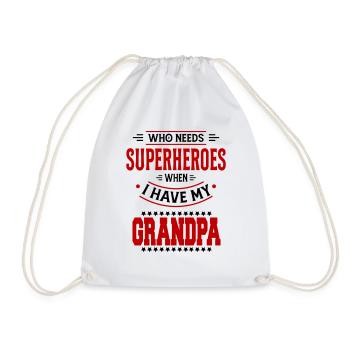Superheroes Best Grandpa Superheld Bester Opa - Turnbeutel - Weiß - Vorne